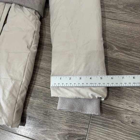 FIG Down Filled Womens Winter Long Jacket Oslo Parka Coat Beige Gray Hooded Snow - Picture 13 of 16